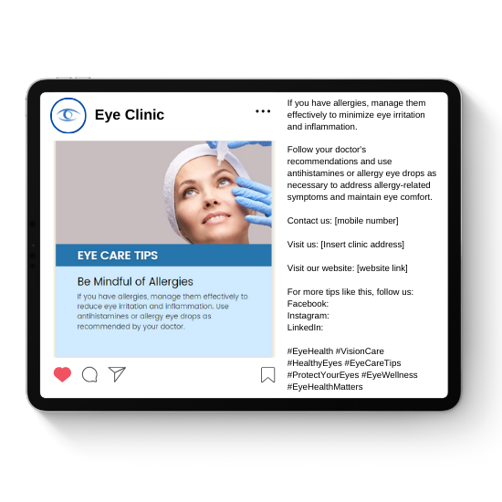 templates for facebook posts eye clinic sample tablet