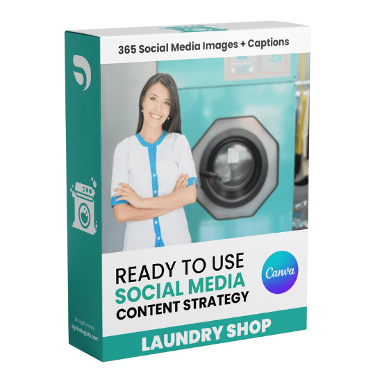 Laundry Shop - 365 Days Social Media Posting Content