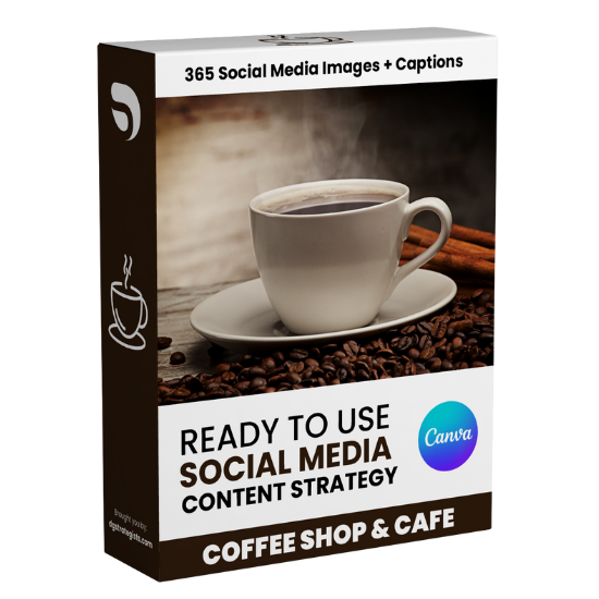 Coffee Shop and Cafe - 365 Days Social Media Content Strategy