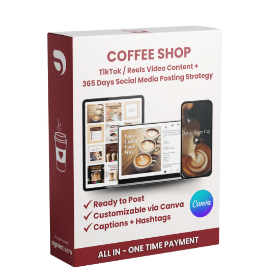 Coffee Shop v3 - Ready to Post and Customize Social Media Images and Videos