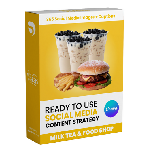 Milk Tea and Food Shop - 365 Days Social Media Content Strategy